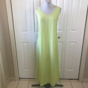 Karavan Trading Co Lime Green Polka Dot Maxi Dress